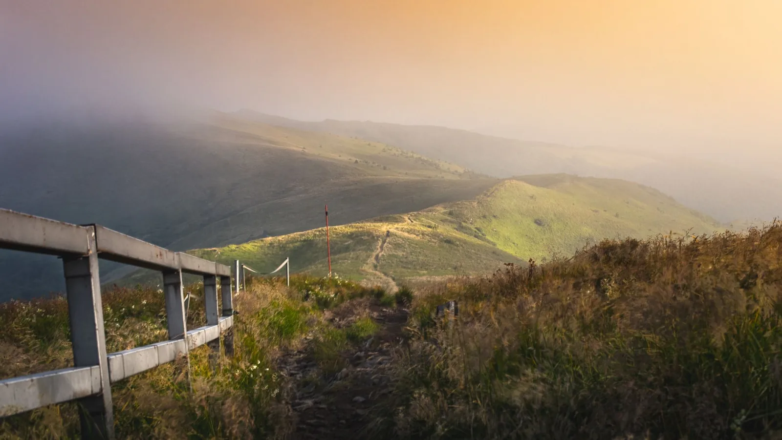 Bieszczady mountain landscape, illustrating a guide to dog-friendly walks