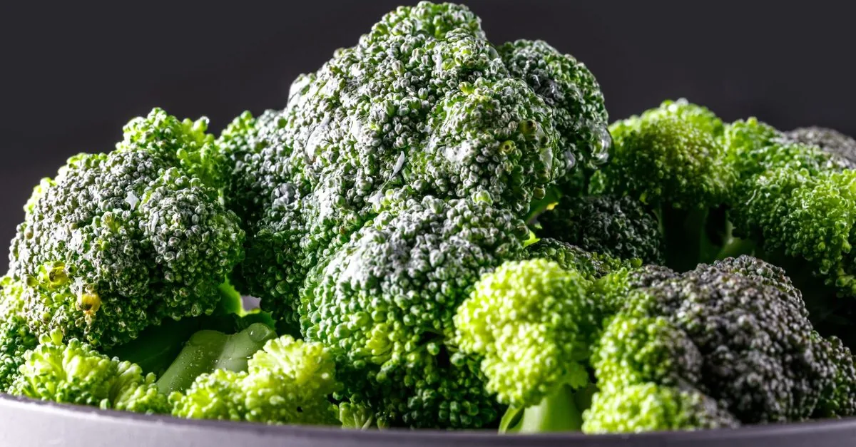Fresh broccoli florets in a bowl