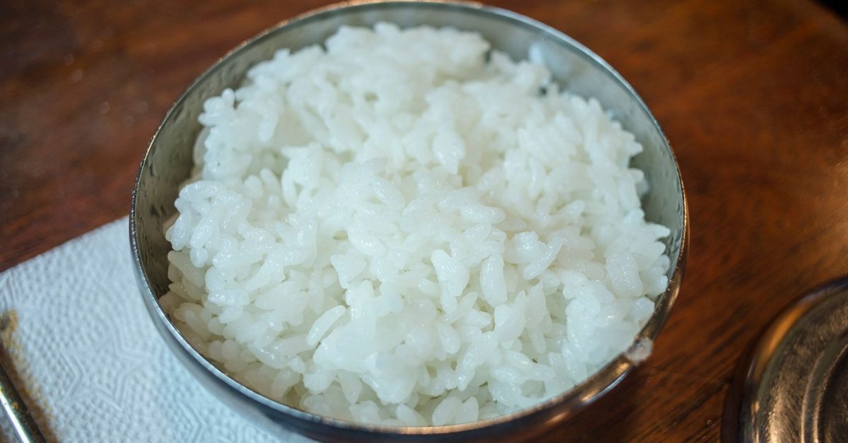 A bowl of cooked white rice