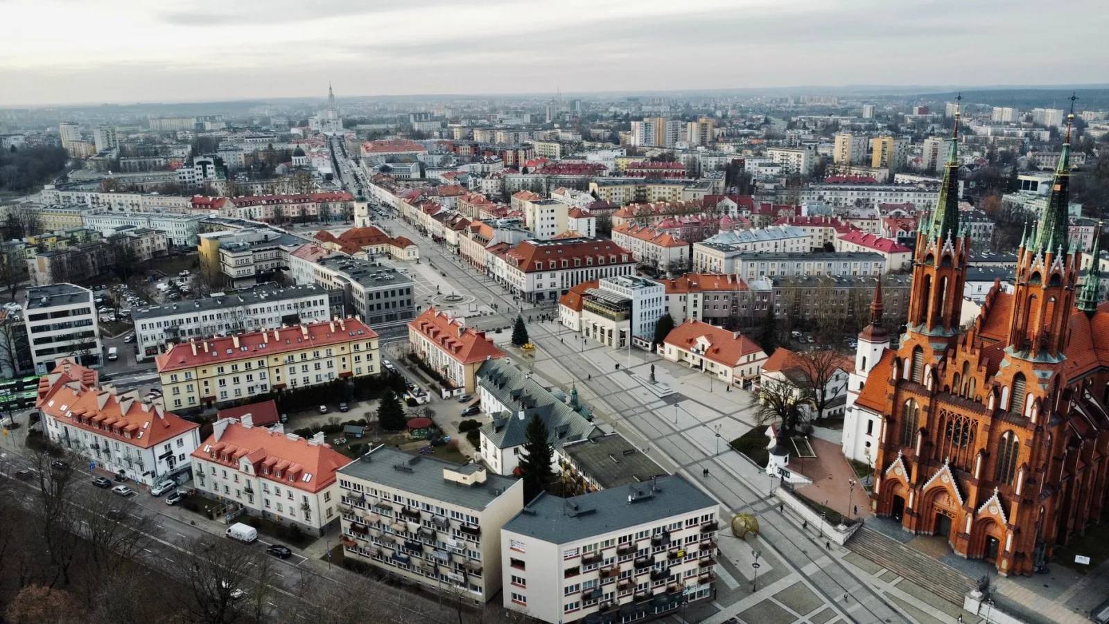 Białystok cityscape, illustrating a guide to dog-friendly walks
