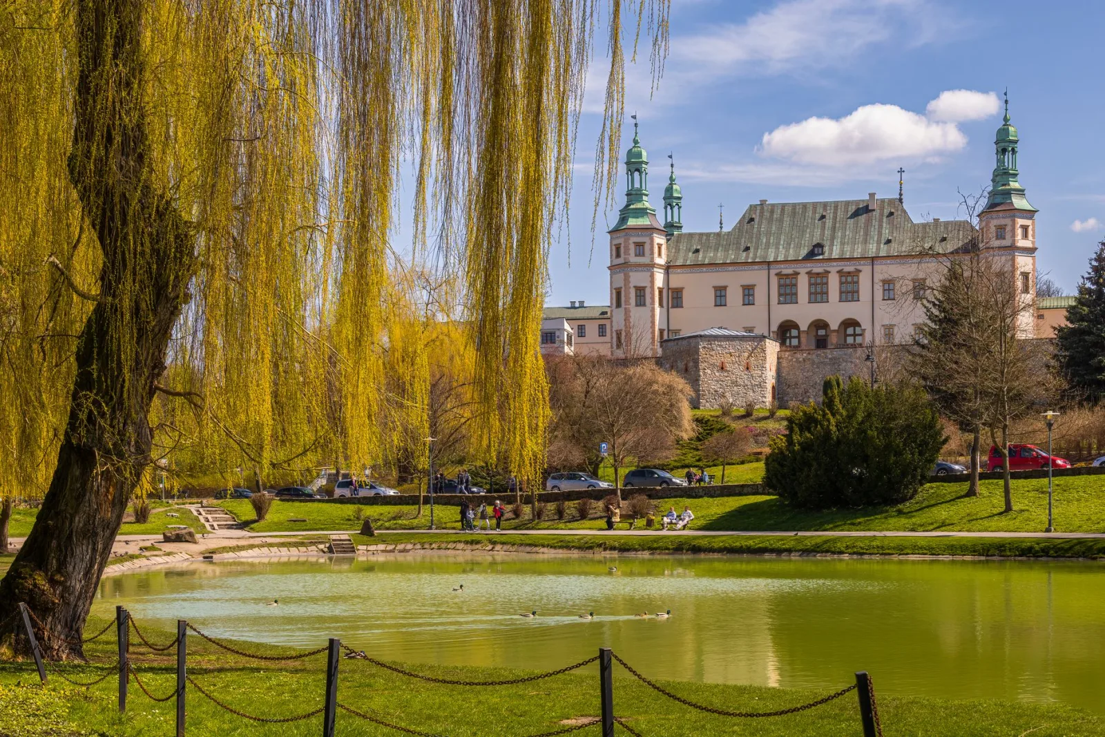 Kielce cityscape, illustrating a guide to dog-friendly walks