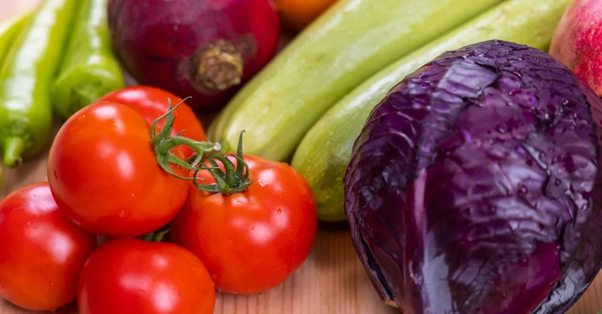 Colourful fresh vegetables